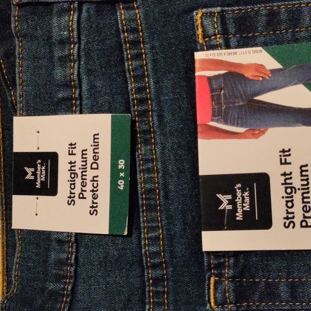 Dark denim jeans